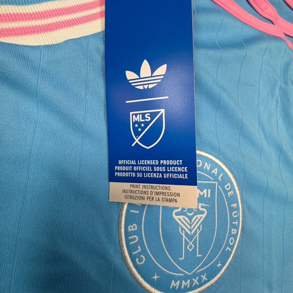 Adidas Lionel Messi Inter Miami CF Player Soccer Jersey Mens Medium #10 Blue NEW